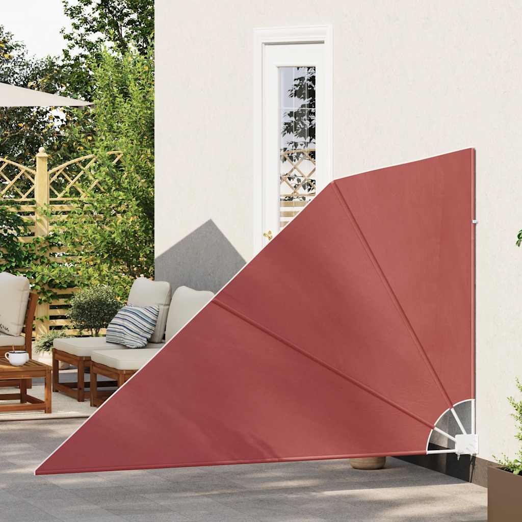 sammenklappelig sidemarkise til altan terracotta 160 x 240 cm