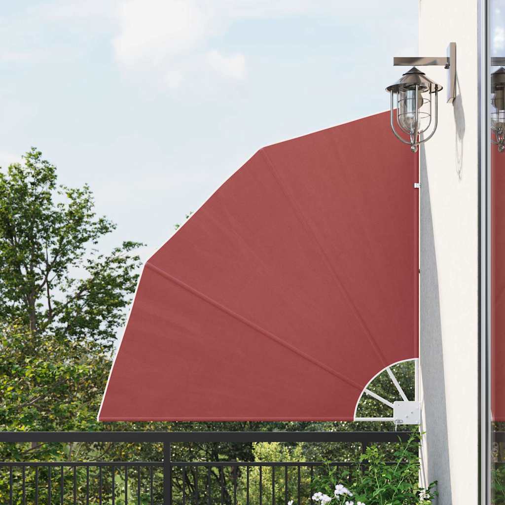 sammenklappelig sidemarkise til altan terracotta 140 x 140 cm