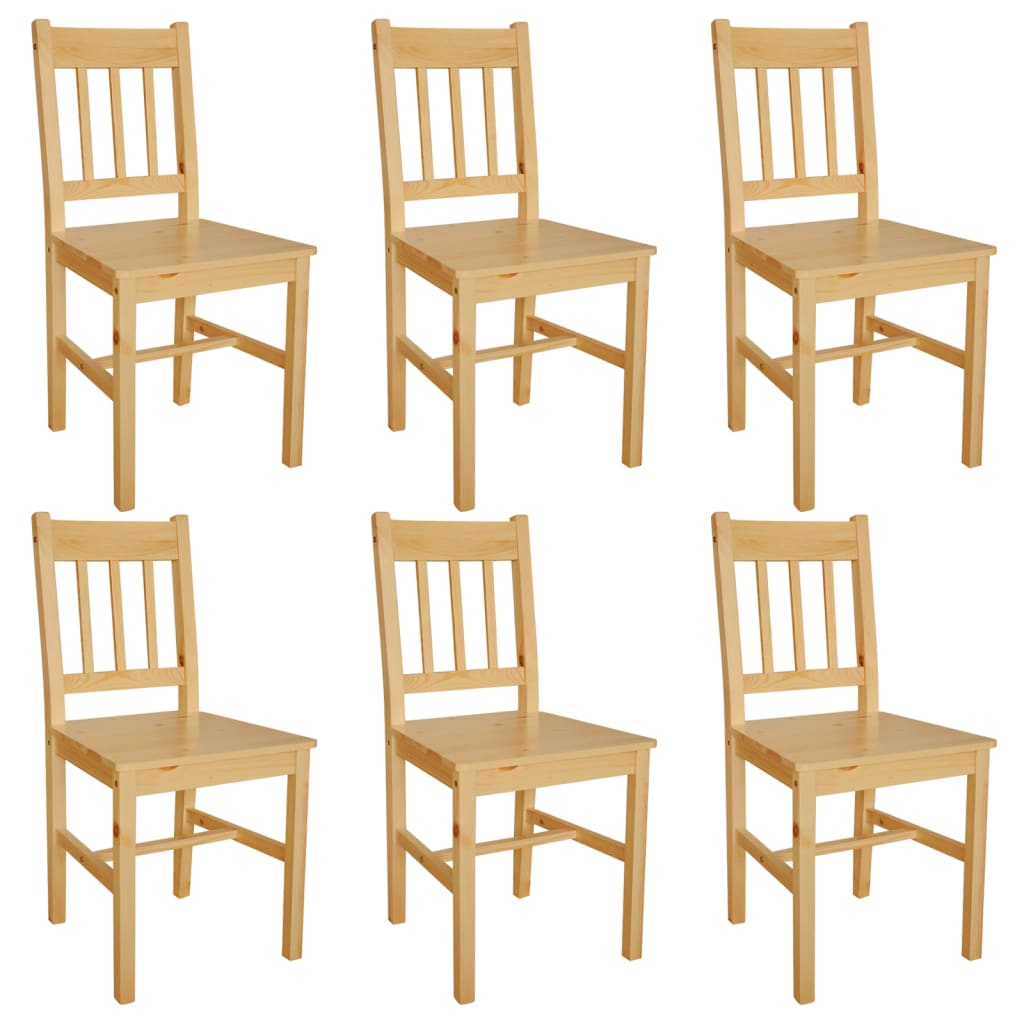 spisebordsstole 6 stk. fyrretræ