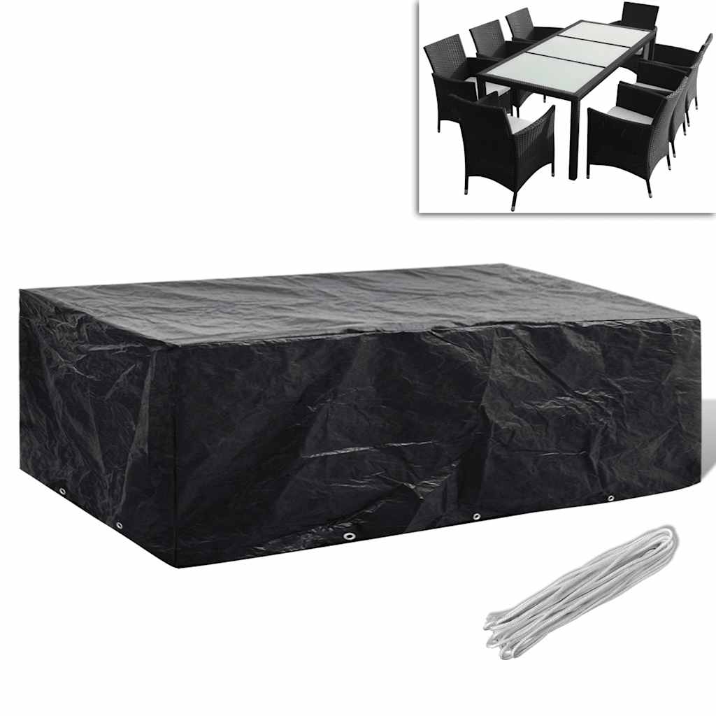 havemøbelovertræk 8 snørehuller 300x140x90 cm