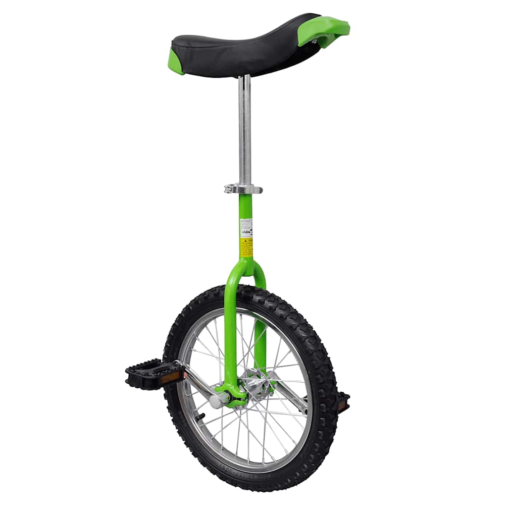 Ethjulet cykel 16 tommer justerbar grøn