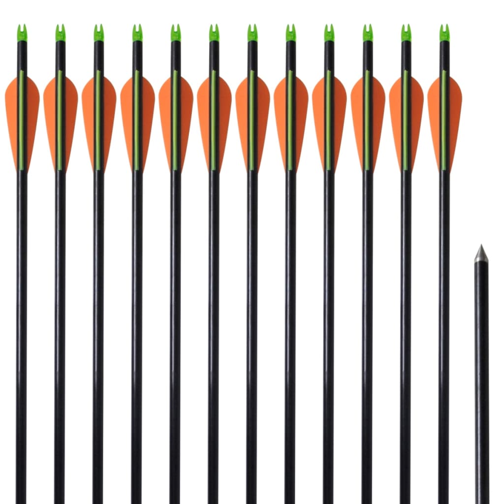 pile til compoundbue 12 stk. 30" 0,8 cm glasfiber