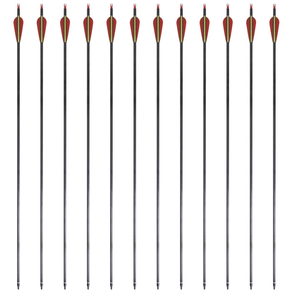 Standard recurve-pile 12 stk. 0,76 cm 30" carbon