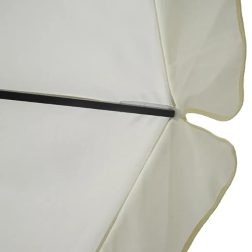 haveparasol med transportabel fod aluminium hvid