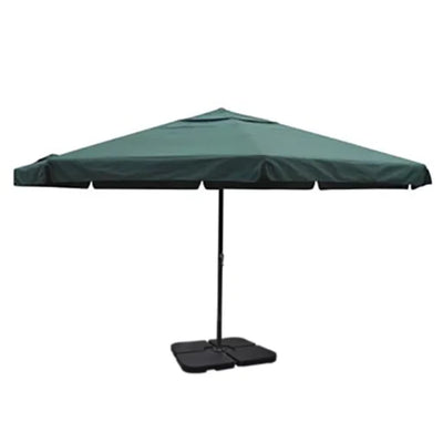 haveparasol m. transportabel fod aluminium grøn