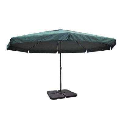 haveparasol m. transportabel fod aluminium grøn
