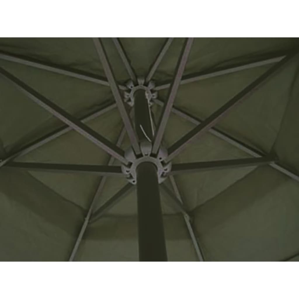 haveparasol m. transportabel fod aluminium grøn