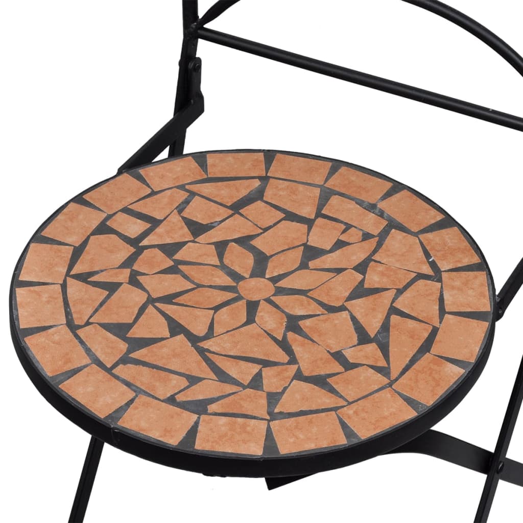 bistrosæt 3 dele keramikfliser terracotta