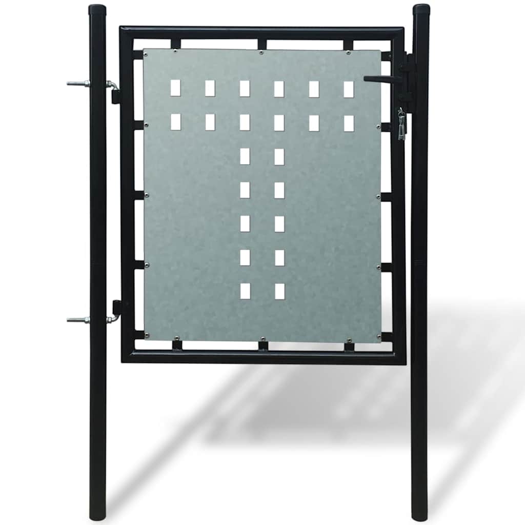 sort hegnslåge med enkelt dør 100x75 cm