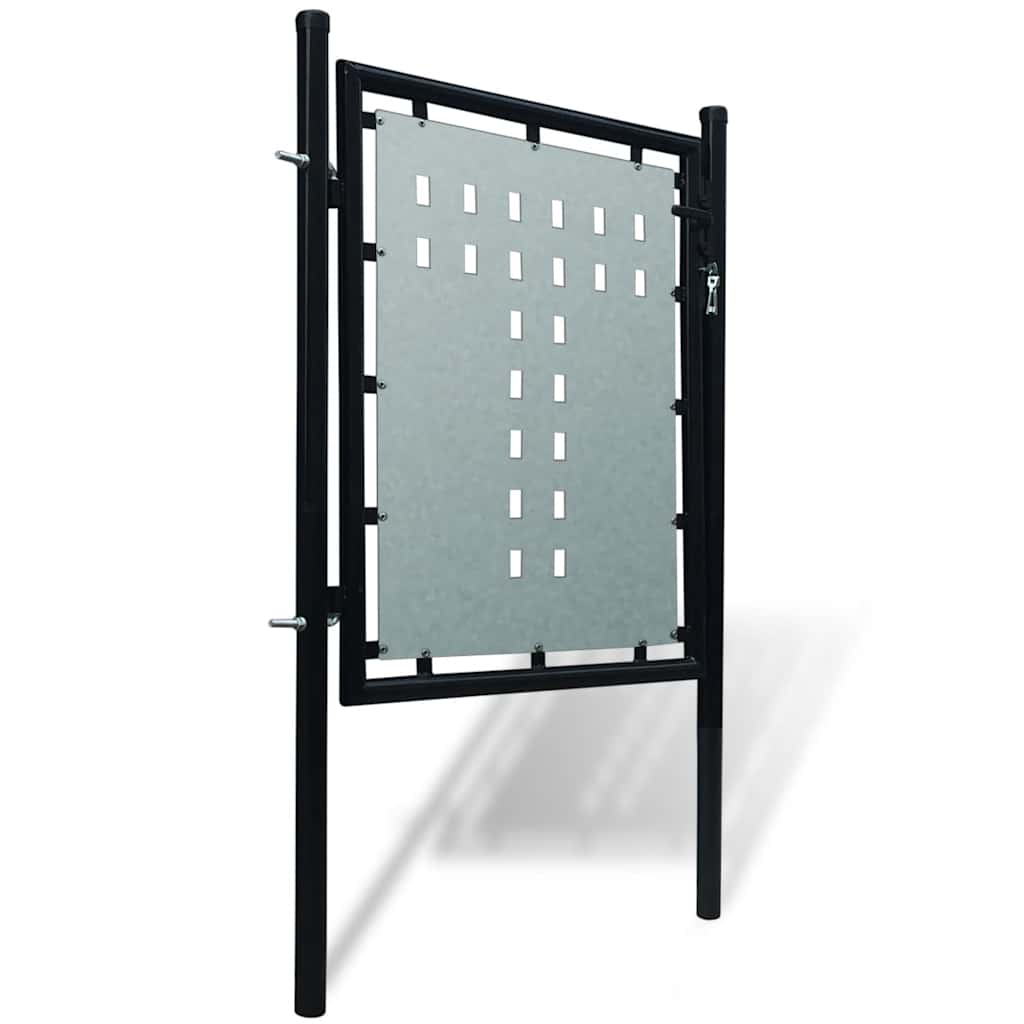 sort hegnslåge med enkelt dør 100x75 cm