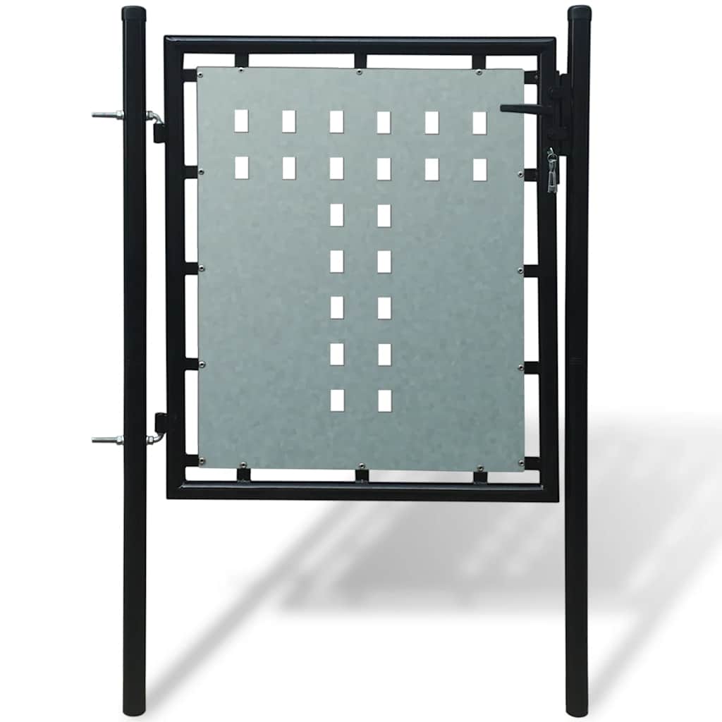 sort hegnslåge med enkelt dør 100x100 cm