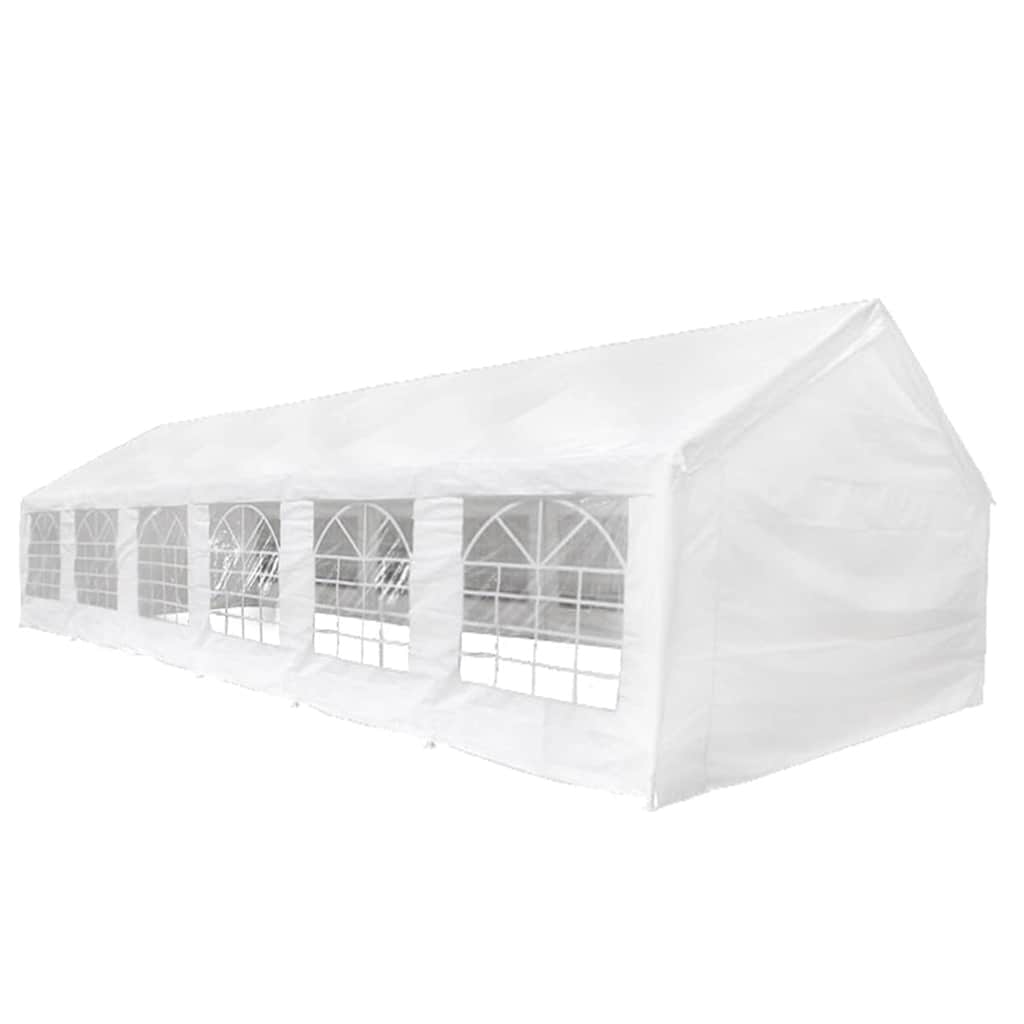 festtelt 12 x 6 m hvidt