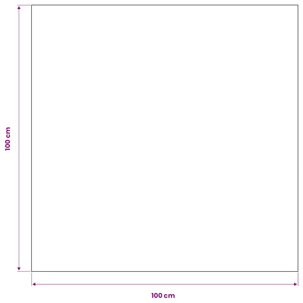 5 Bordduge Hvid 100 x 100 cm//