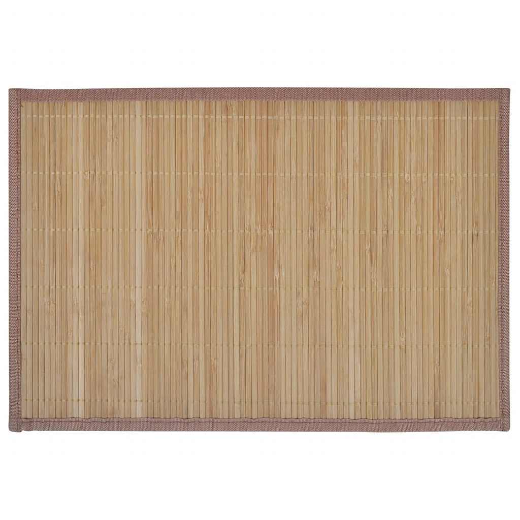 bambusdækkeservietter 6 stk. 30 x 45 cm brun