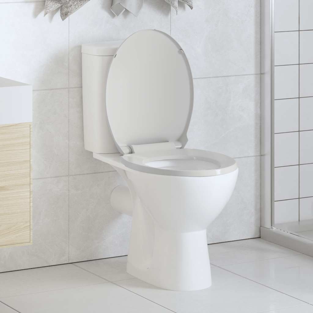 soft close-toiletsæde oval hvid