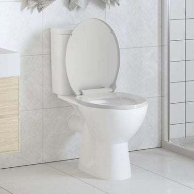 soft close-toiletsæde oval hvid