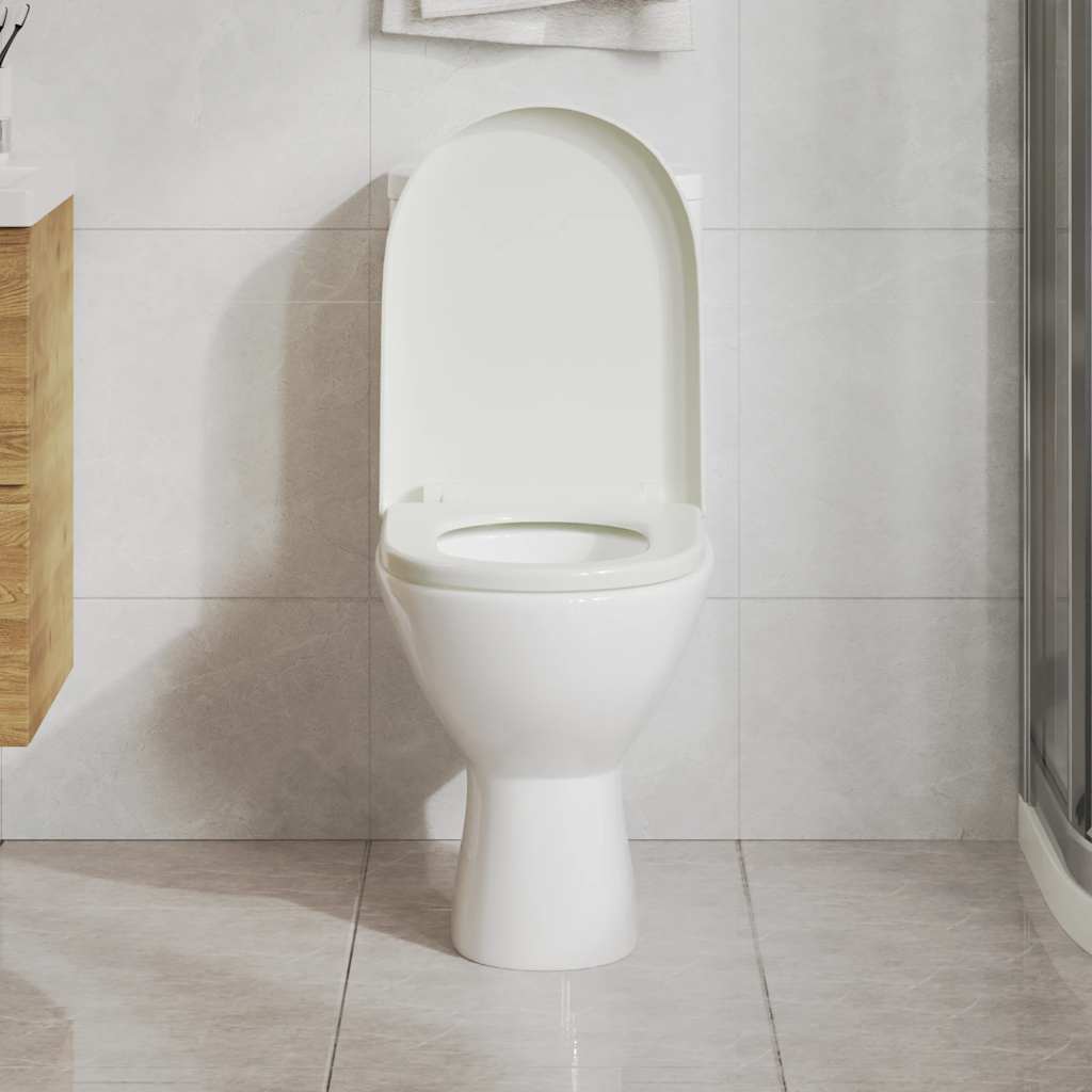 soft close toiletsæde quick-release design firkantet hvid