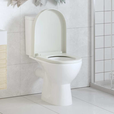 soft close toiletsæde quick-release design firkantet hvid