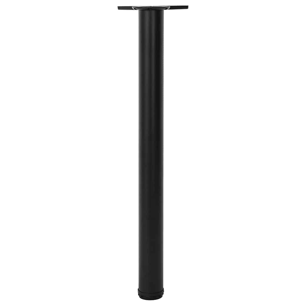 4 bordben, justerbar højde, sorte, 710 mm