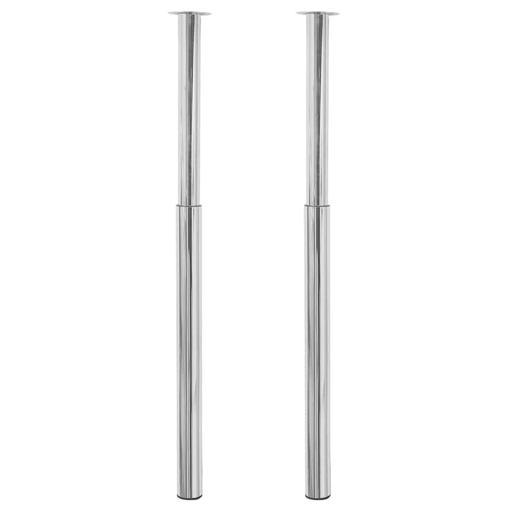 teleskopiske bordben i krom 710 mm - 1100 mm