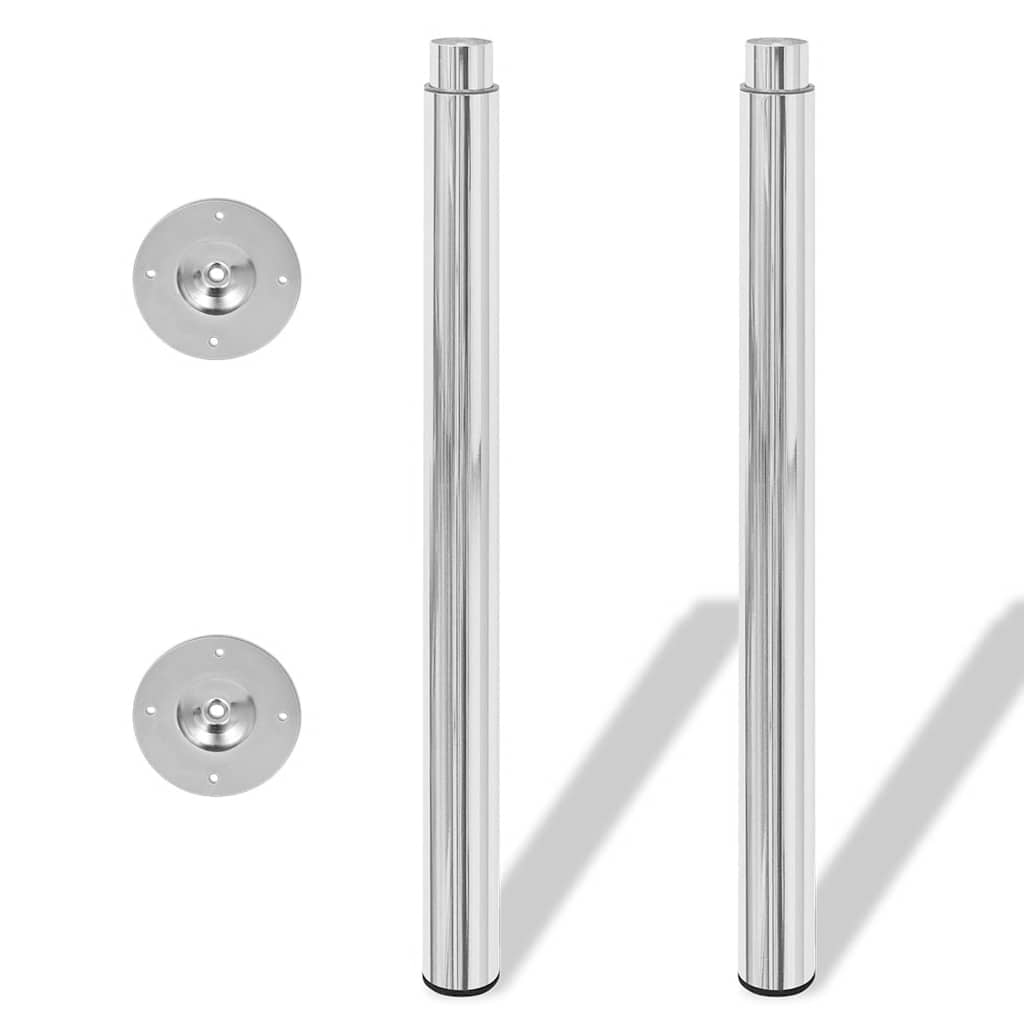 teleskopiske bordben i krom 710 mm - 1100 mm