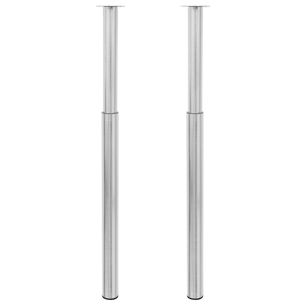 teleskopiske bordben i rustfrit stål 710 mm - 1100 mm