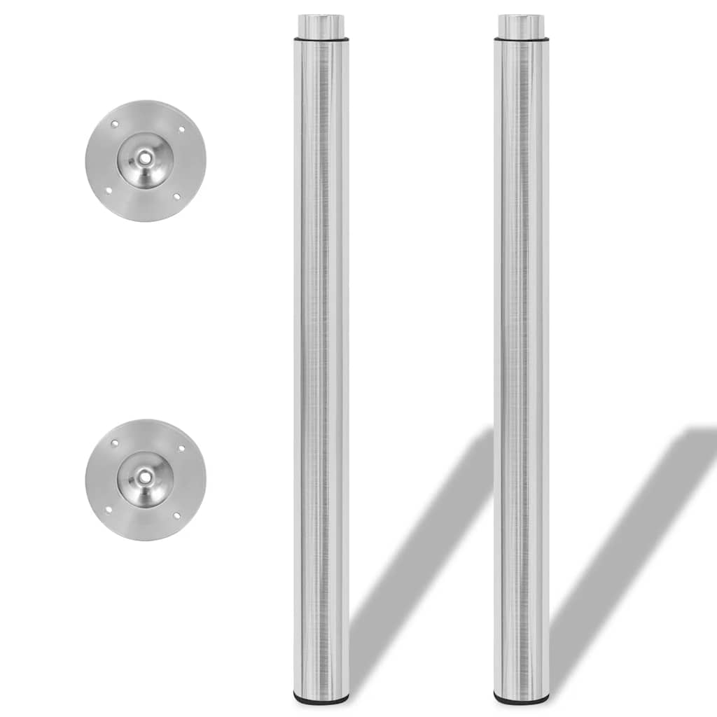 teleskopiske bordben i rustfrit stål 710 mm - 1100 mm