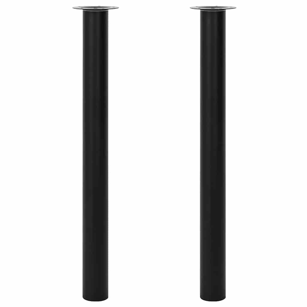 teleskopiske bordben i sort 710 mm - 1100 mm