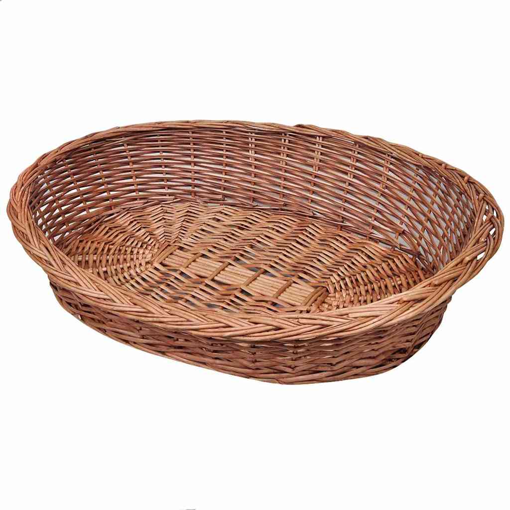 hundekurv 90 cm pileflet naturfarvet
