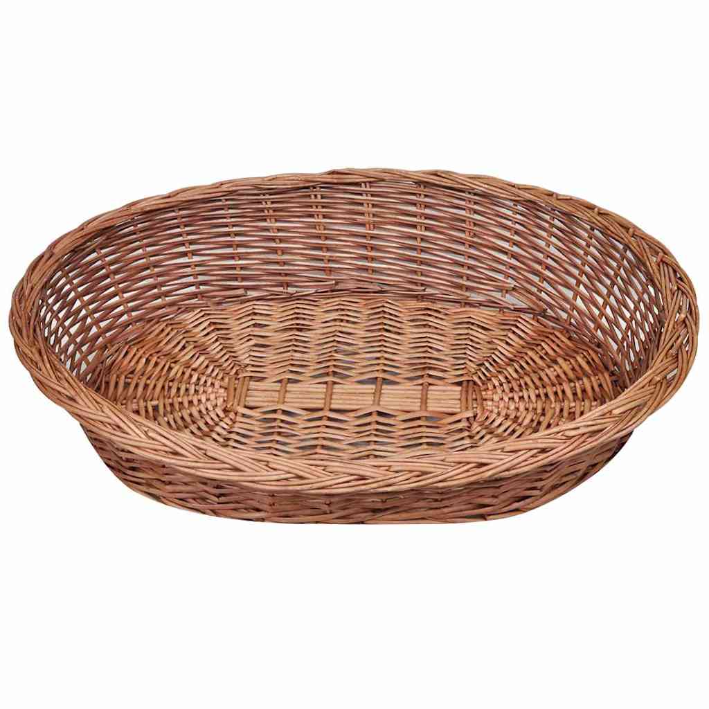 hundekurv 90 cm pileflet naturfarvet