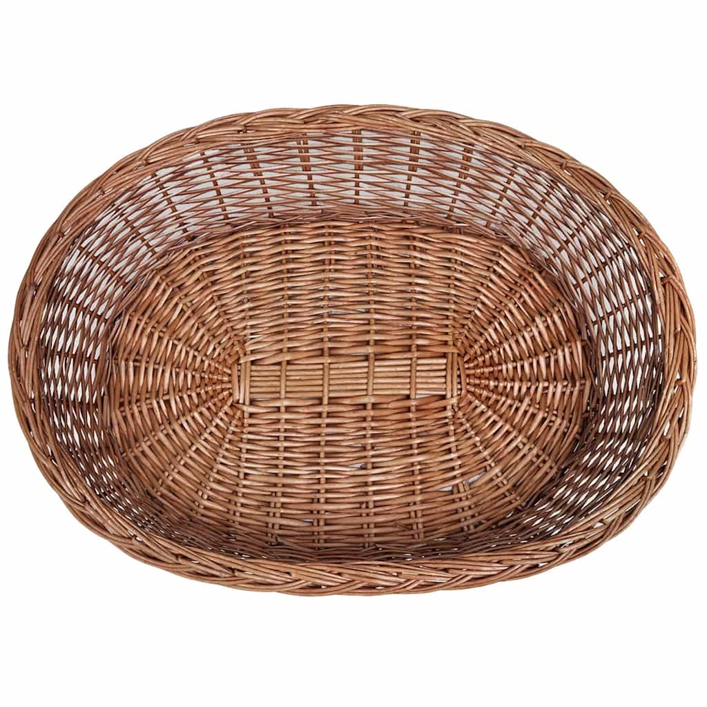 hundekurv 90 cm pileflet naturfarvet