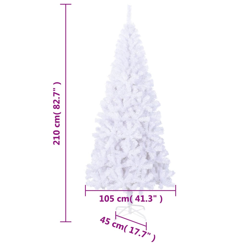 kunstigt juletræ med juletræsfod 210 cm 910 grene