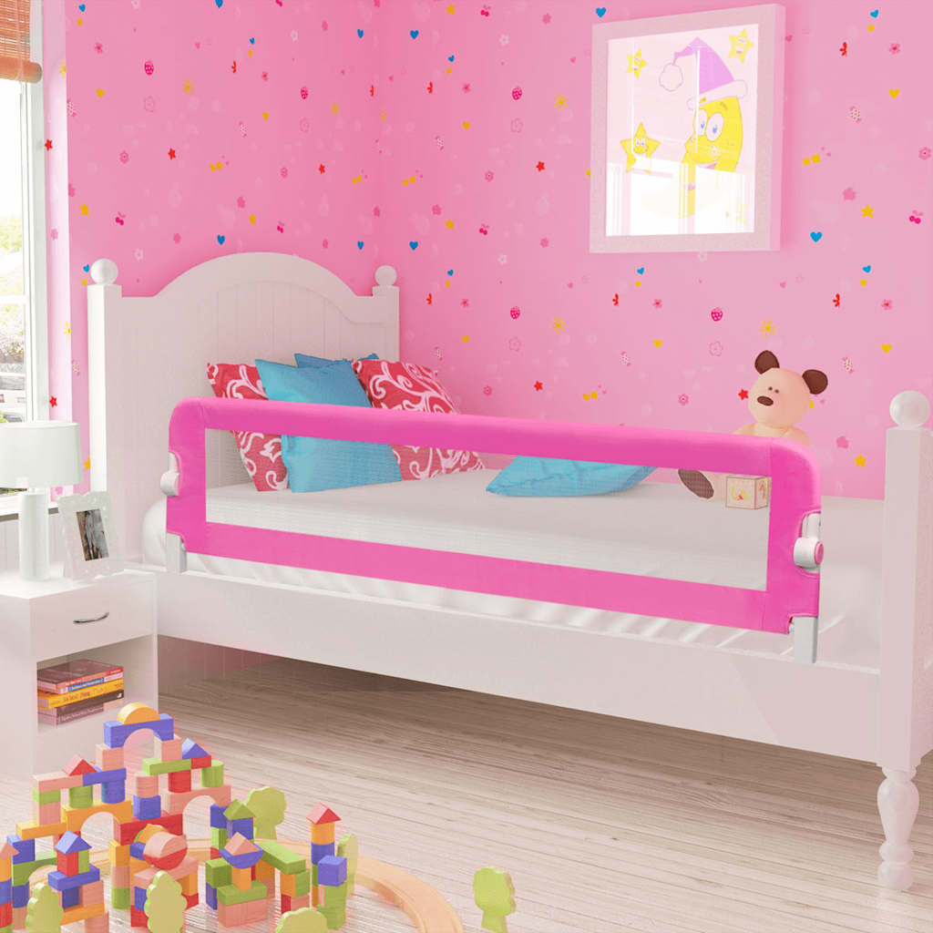 sengegelænder til barneseng 150 x 42 cm pink
