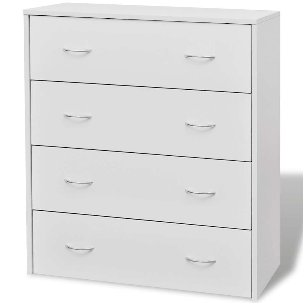 skænk med 4 skuffer 60x30,5x71 cm hvid