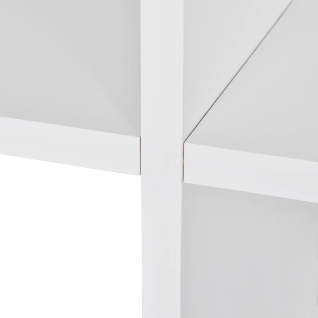 trappeformet bogreol/displayhylde 107 cm hvid