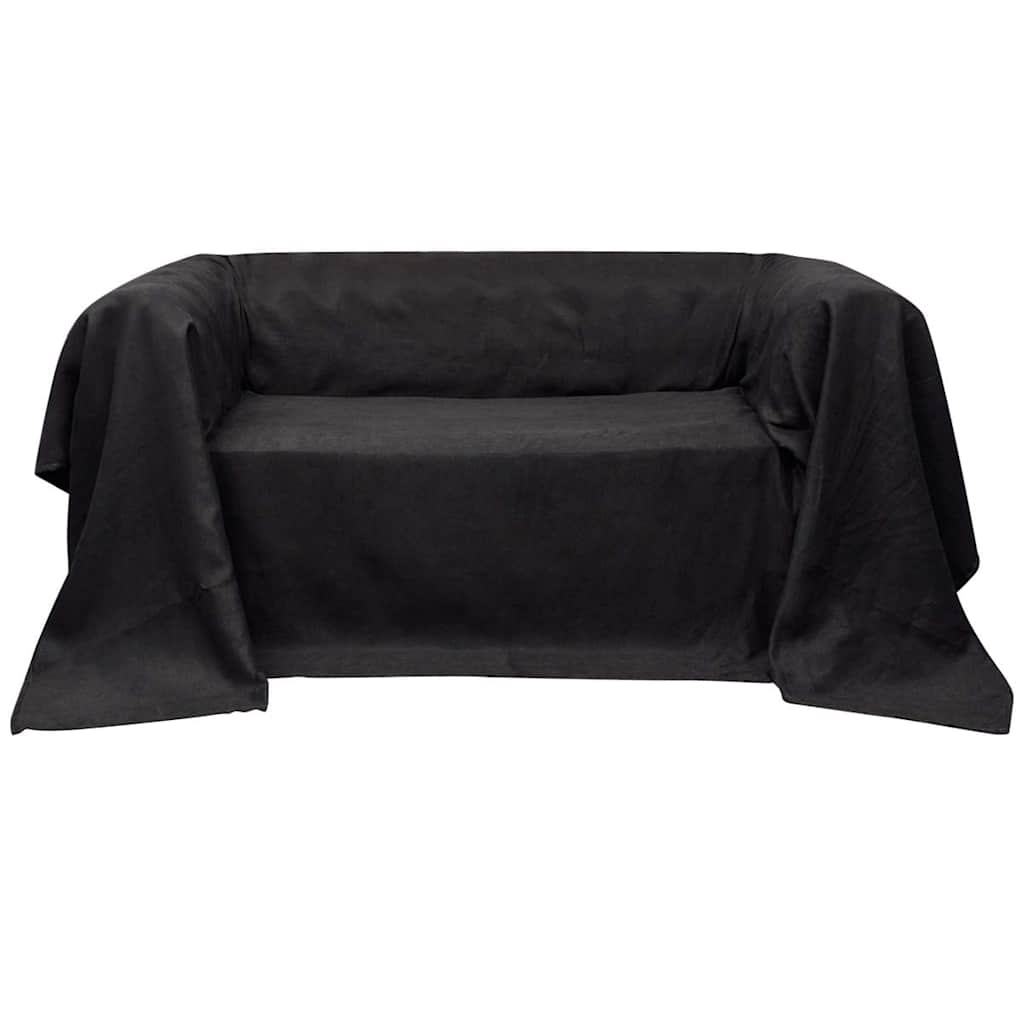 sofabetræk 140x210 cm mikroruskind antracitgrå