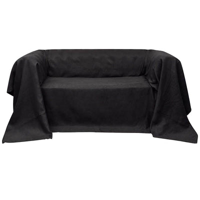 sofabetræk 140x210 cm mikroruskind antracitgrå