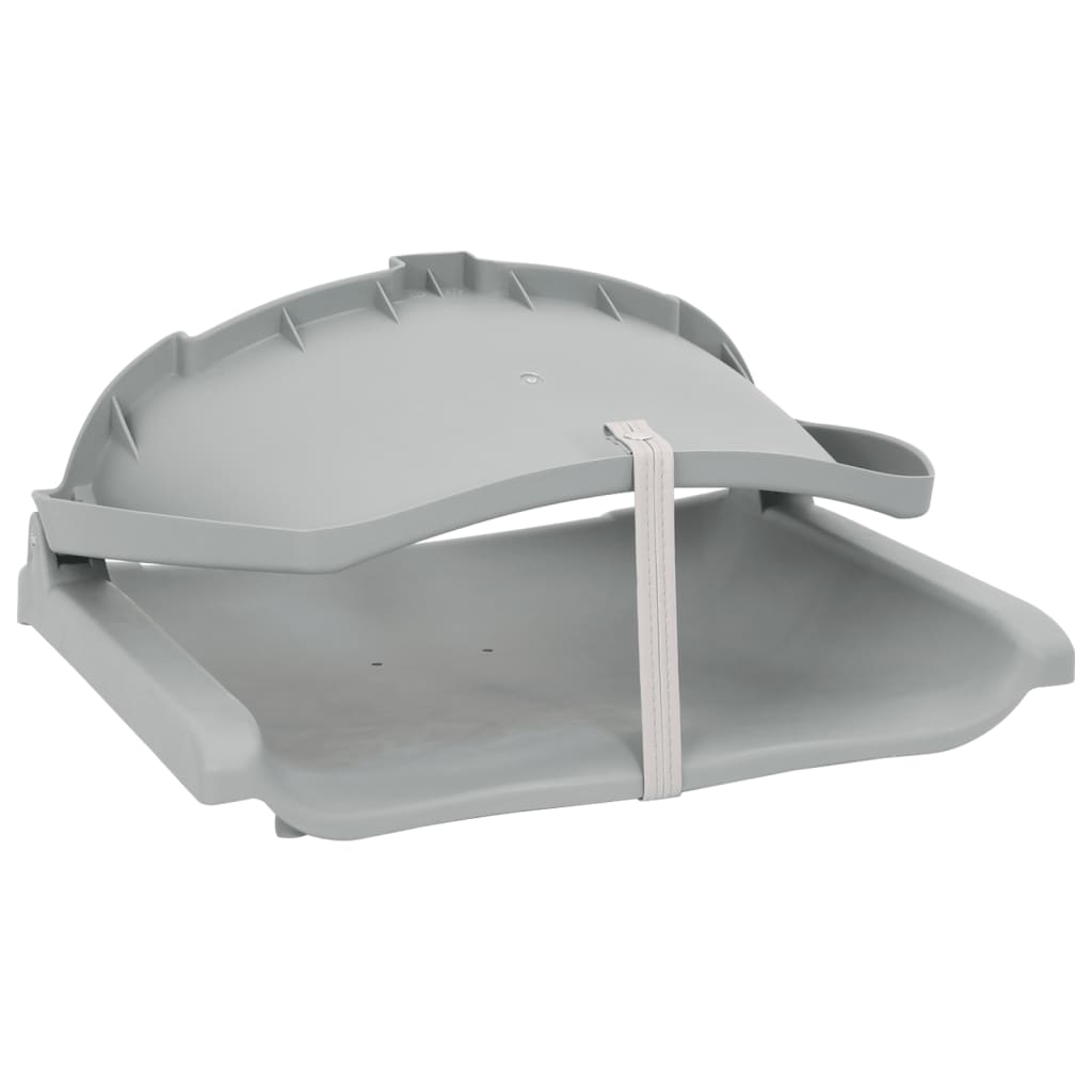 bådsæde 2 dele foldbart grå