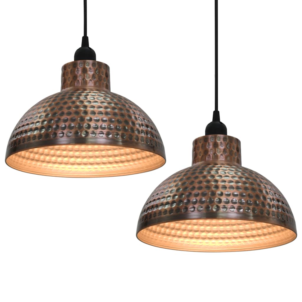 loftlamper halvkugle 2 stk. kobberfarvet