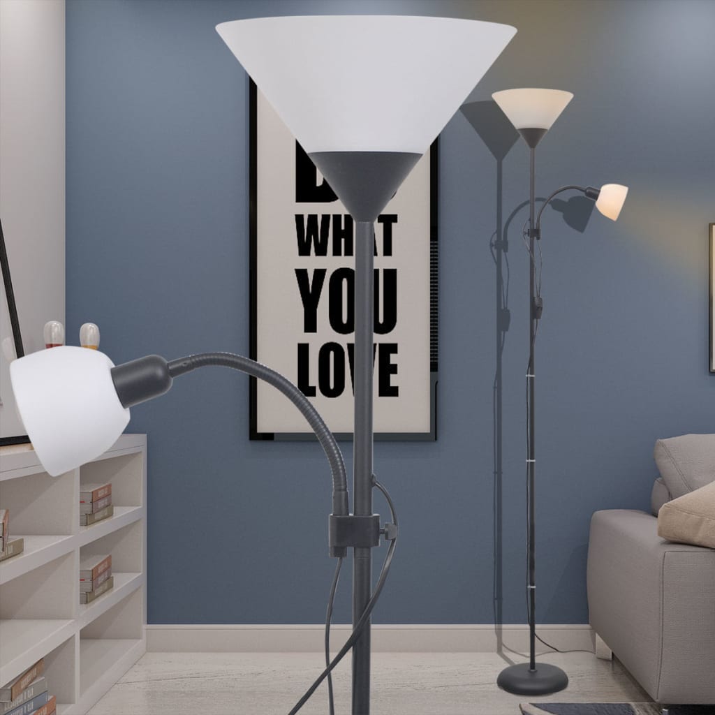 gulvlampe sort