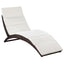 foldbar liggestol med hynde polyrattan brun