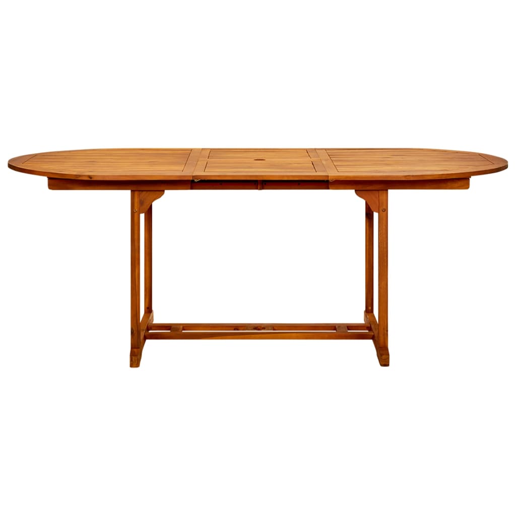 havebord (150-200)x100x75 cm massivt akacietræ