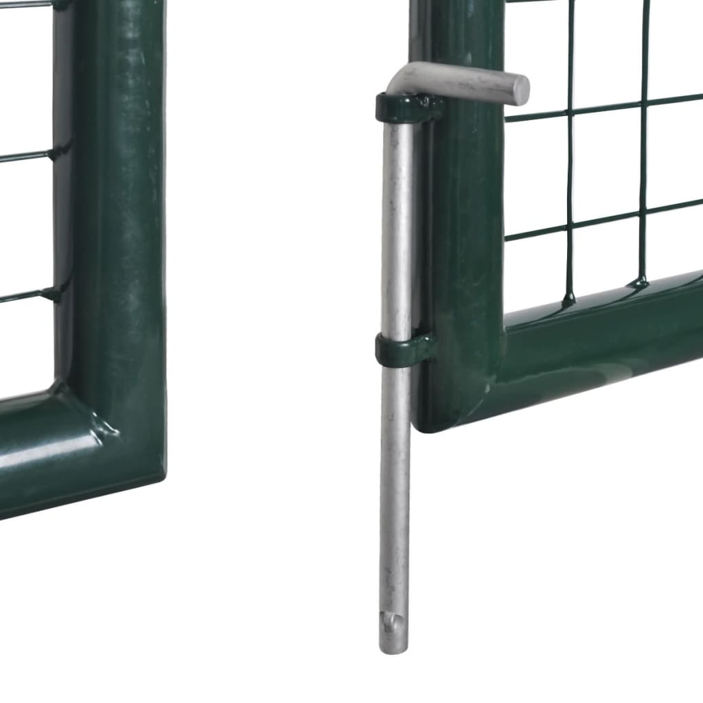 dobbeltdørshegnslåge 300x150 cm pulverlakeret stål