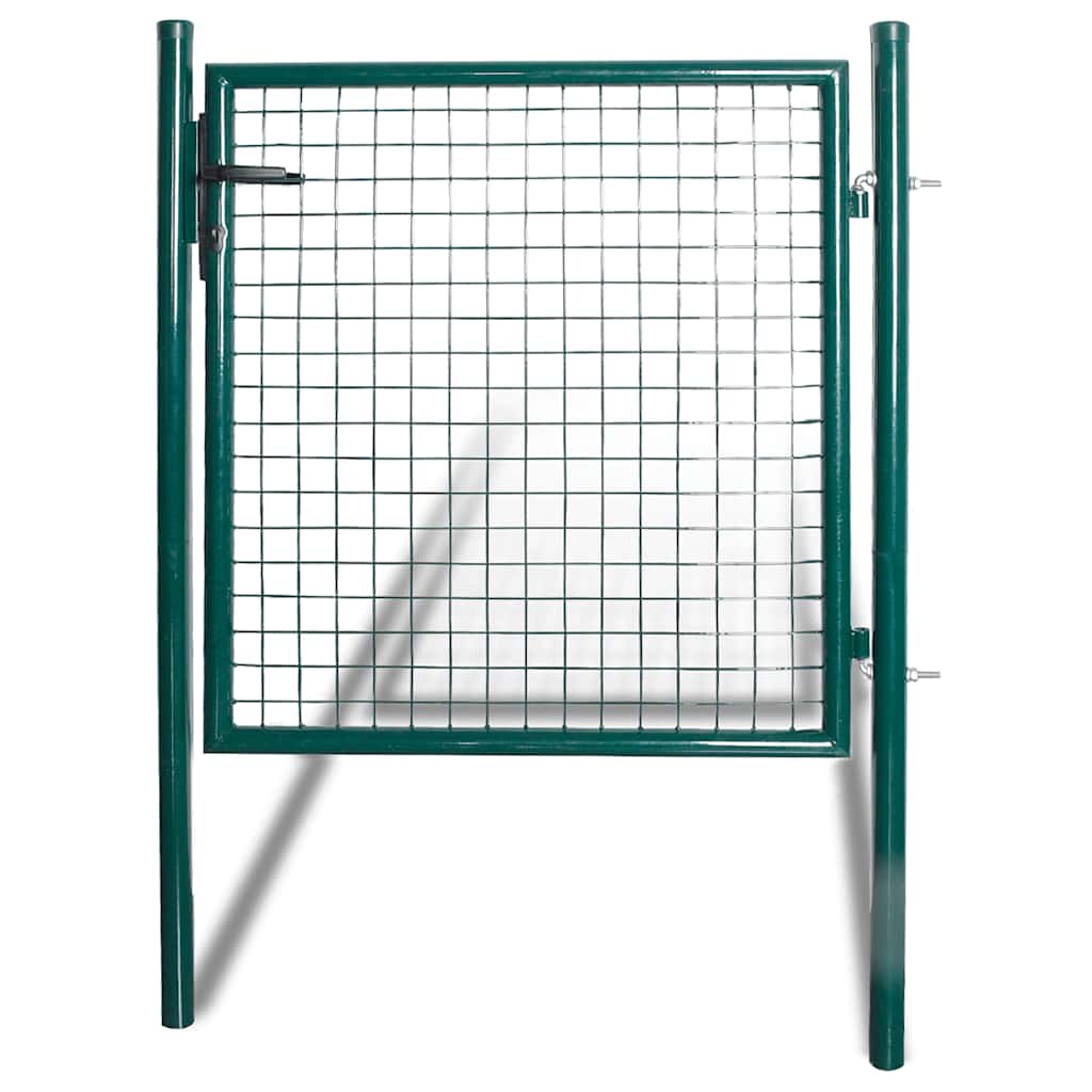 enkeltdørshegnslåge 100x100 cm pulverlakeret stål