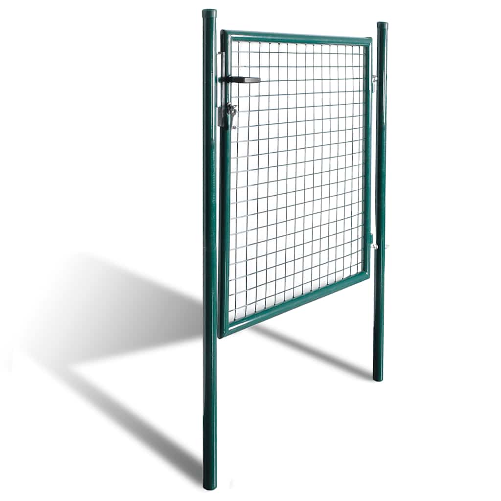 enkeltdørshegnslåge 100x100 cm pulverlakeret stål
