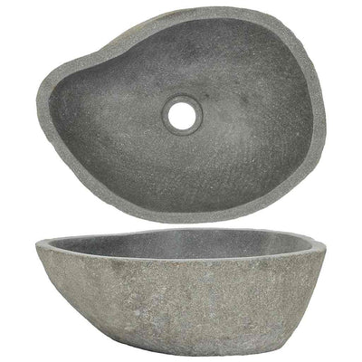 håndvask (37-46)x(29-36) cm oval flodsten