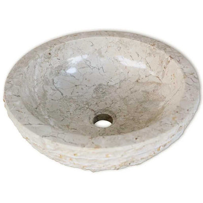 håndvask marmor  40 cm cremefarvet