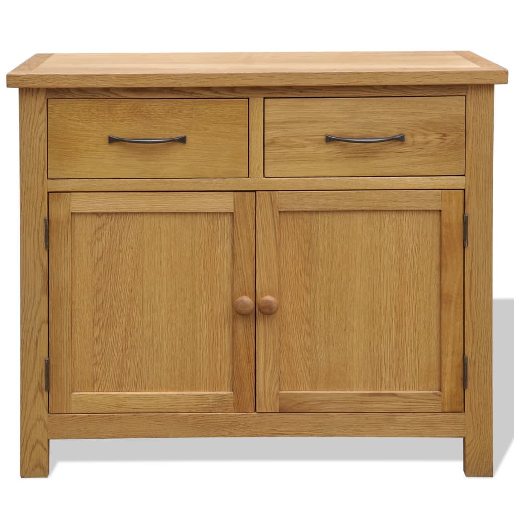 skænk 90x33,5x83 cm massivt egetræ