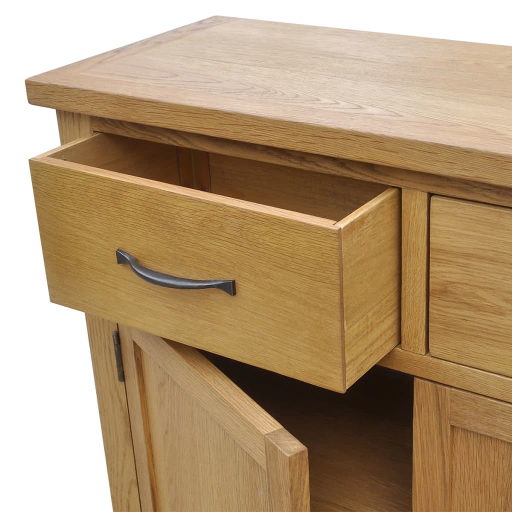 skænk 90x33,5x83 cm massivt egetræ