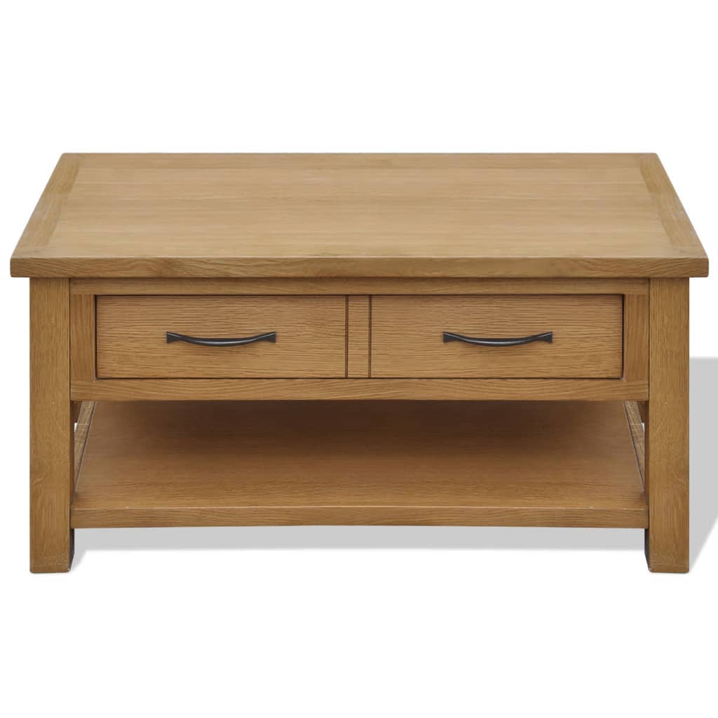 sofabord 88x53x45 cm massivt egetræ